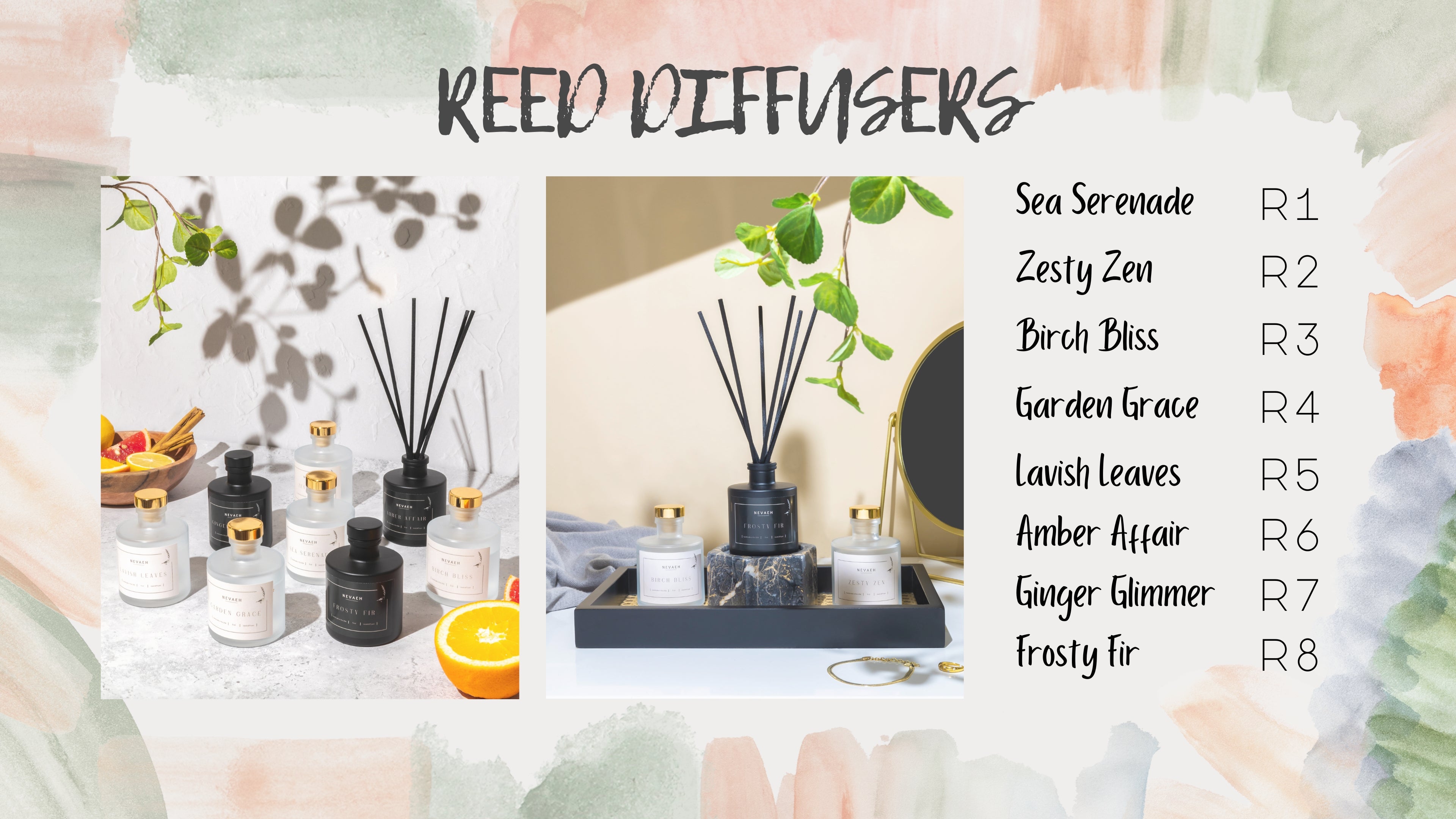 Gift Set - Middle Box (2 Bath Bombs + 2 Reed Diffusers)